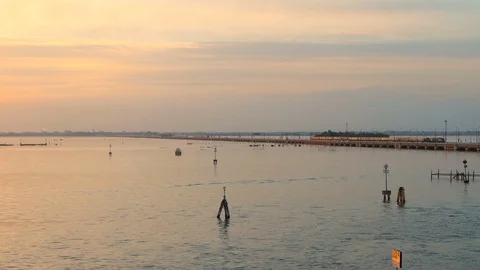 Evening time in Venice Time lapse Stock Footage 87292922