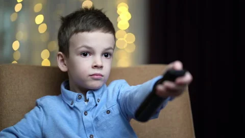 Evening time for watching cartoons Stock Footage 196351901