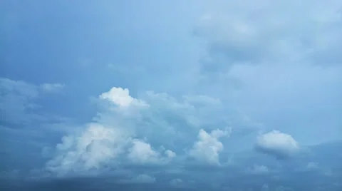 Evening timelapse with cumulus clouds Stock Footage 26758861