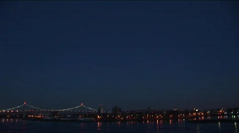Evening timelapse of the Triborough Bridge 스톡 동영상 575025
