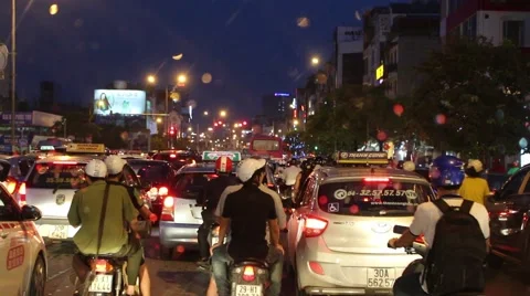 Evening traffic in asean Stock Footage 56080317