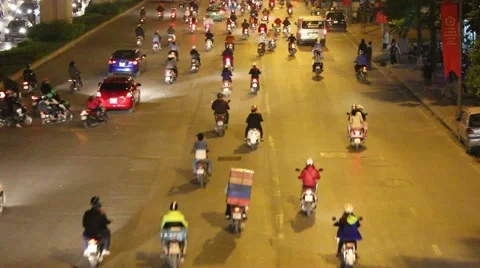 Evening traffic in asean Stock Footage 58625741