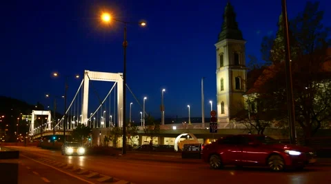 Evening traffic in Budapest Stock Footage 52222524