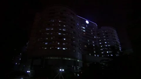 In the evening traffic building Stock Footage 235264686