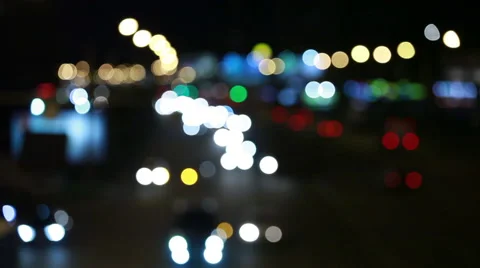Evening traffic. The city lights. Motion blur. Abstract background. Stock Footage 50058604