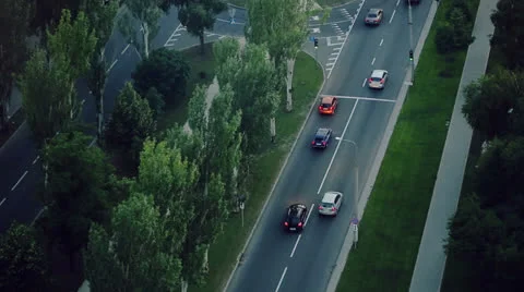 Evening Traffic Video stock 24810933