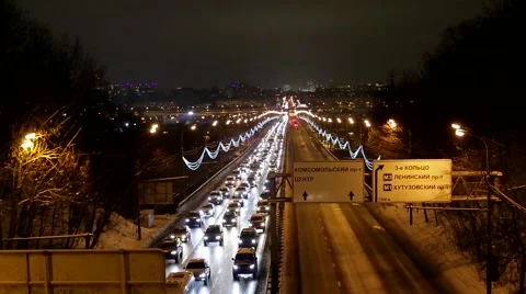 Evening traffic Stock Footage 46605773