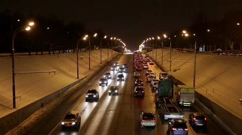 Evening traffic Stock Footage 46605810