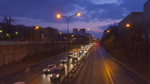 Evening traffic Video stock 151177235