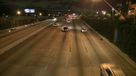 Evening traffic on a highway (2 of 4) Stock Footage 624399