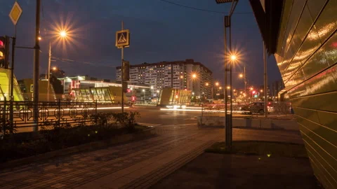 Evening traffic, Moscow 스톡 동영상 141936008