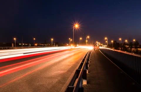 Evening traffic Stock Photos
