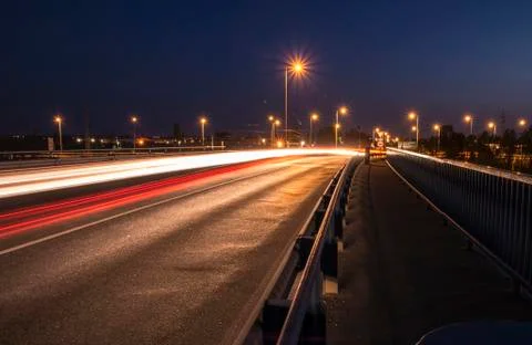 Evening traffic Stock Photos