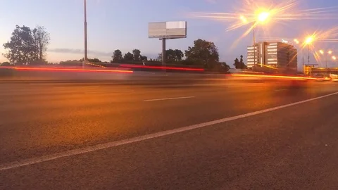 Evening Traffic On The road Timelapse Stock Footage 79811625