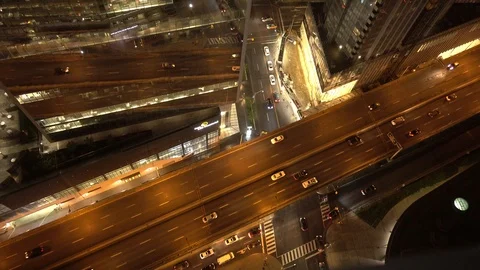 Evening traffic in Toronto, Canada Video stock 93568631
