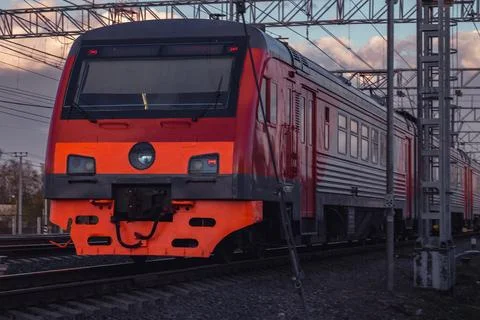 Evening Train Arrival Stock Photos