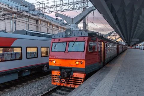 Evening Train Departure Stock Photos