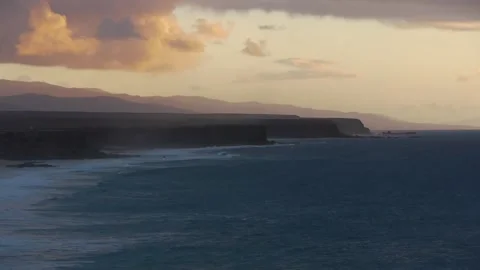 Evening twilight beach Stock Footage 212993454