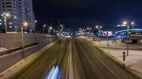 Evening urban highway Stock Footage 64971541