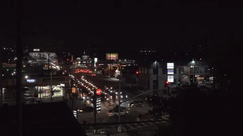 Evening “Urban Light” L,A,C,M,A, Stock Footage 122382779