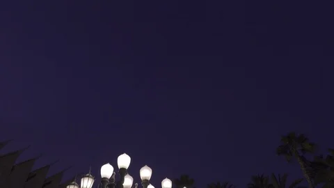 Evening “Urban Light” L,A,C,M,A, Stock Footage 122383801