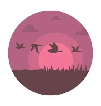 Evening Vector Icon Stock Illustration
