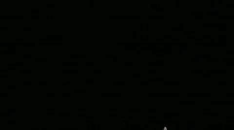 Evening at Vegas sign - pan down (2 of 2) Stock Footage 629554