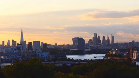 Evening view of central London. Stock Footage 81253217