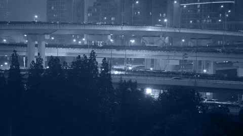Evening view of city in china Video stock 24161627