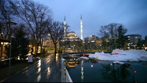 Evening view of the city of konya Stock Footage 10883919
