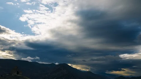 Evening View Of The City Of Mtskheta Georgia At Sunset Overlooking The Historic Stock Footage 105125838