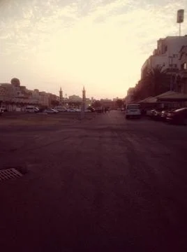 This is the evening view in the city Stock Photos
