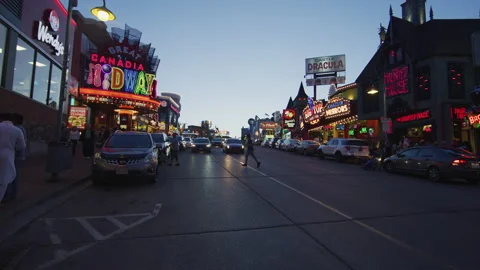 Evening view of Clifton Hill Video stock 218155000