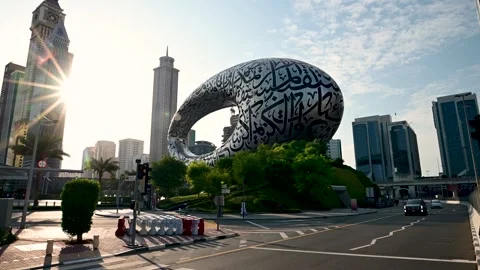 Evening View of Dubai Streets Stock Footage 257765527