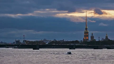 Evening view of the fortress Vídeos de archivo 11245866