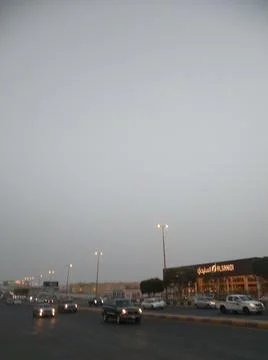 The evening view in the highway Stock Photos