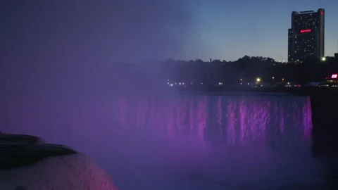 Evening view of the Horseshoe Falls Vídeo Stock 218199161