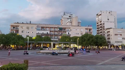 Evening View of the Independence Square in Podgorica - Montenegro Stock Footage 316673493
