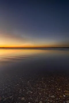 Evening view of the lake Stock Photos