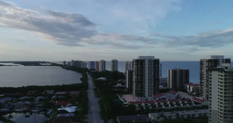 Evening view of Ocean Reef Park Stock Footage 147315175