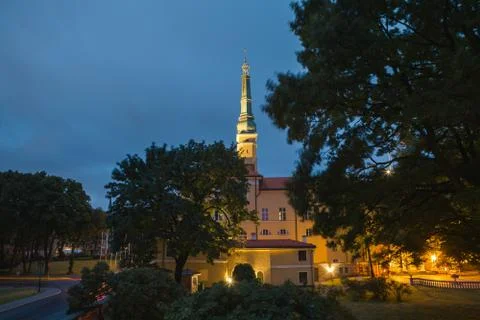 Evening view of old Riga castle, Latvia. Summer time. Stock Photos