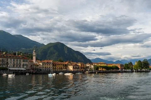 Evening view over lake Como Stock Photos