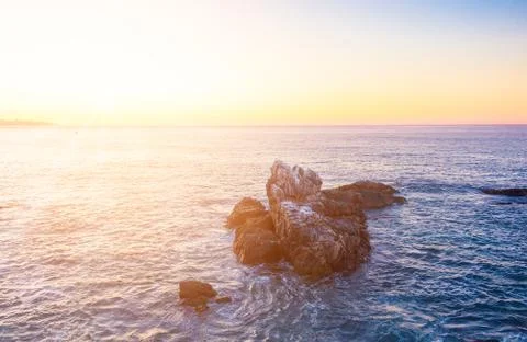 Evening view of pacific ocean Foto stock