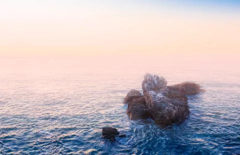 Evening view of pacific ocean Stock Photos