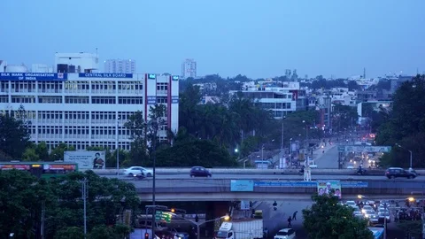 Evening View Of Silk Board Junction Bangalore 動画素材 90277453