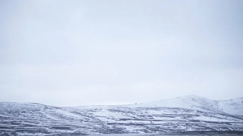 Evening view of snowy fields Stock Footage 166456814