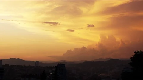 Evening view of Sochi city Timelapse Stock Footage 65238367