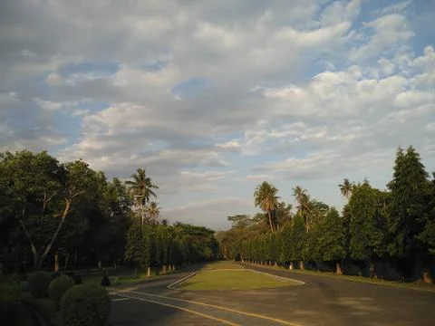 Evening view with sunshine Stock Photos
