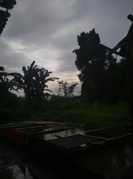 Evening view when it rains Photos