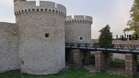 Evening View of the Zindan Gate at Belgrade Stock Footage 319760169